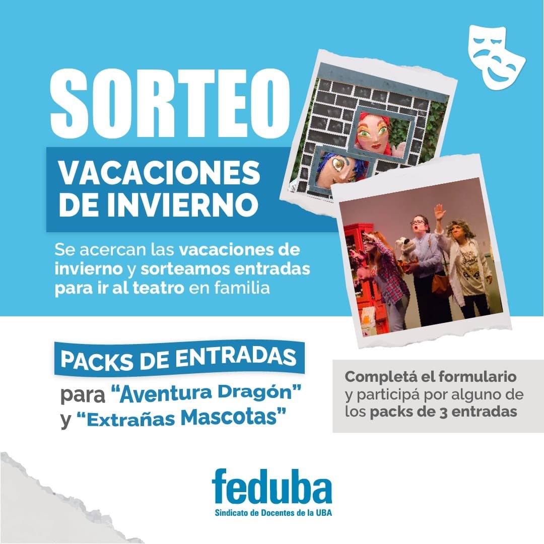 sorteo de entradas para ir al teatro en familia