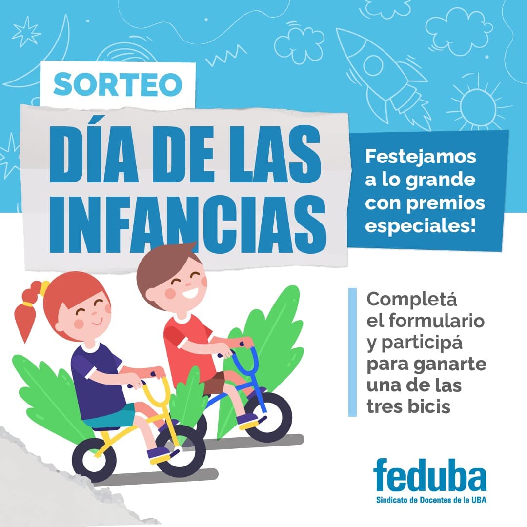 sorteo día de las infancias con Feduba