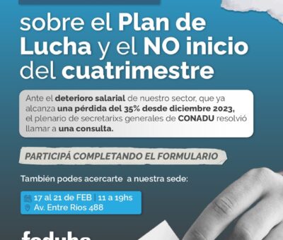 consulta sobre el no inicio del cuatrimestre